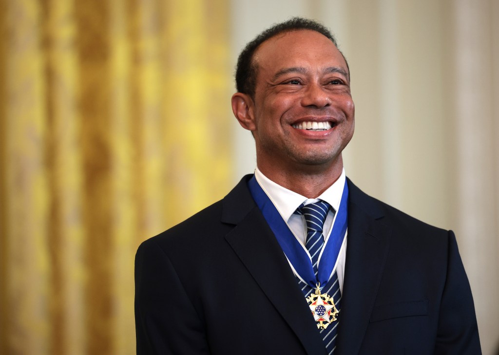 Tiger Woods in February 2025