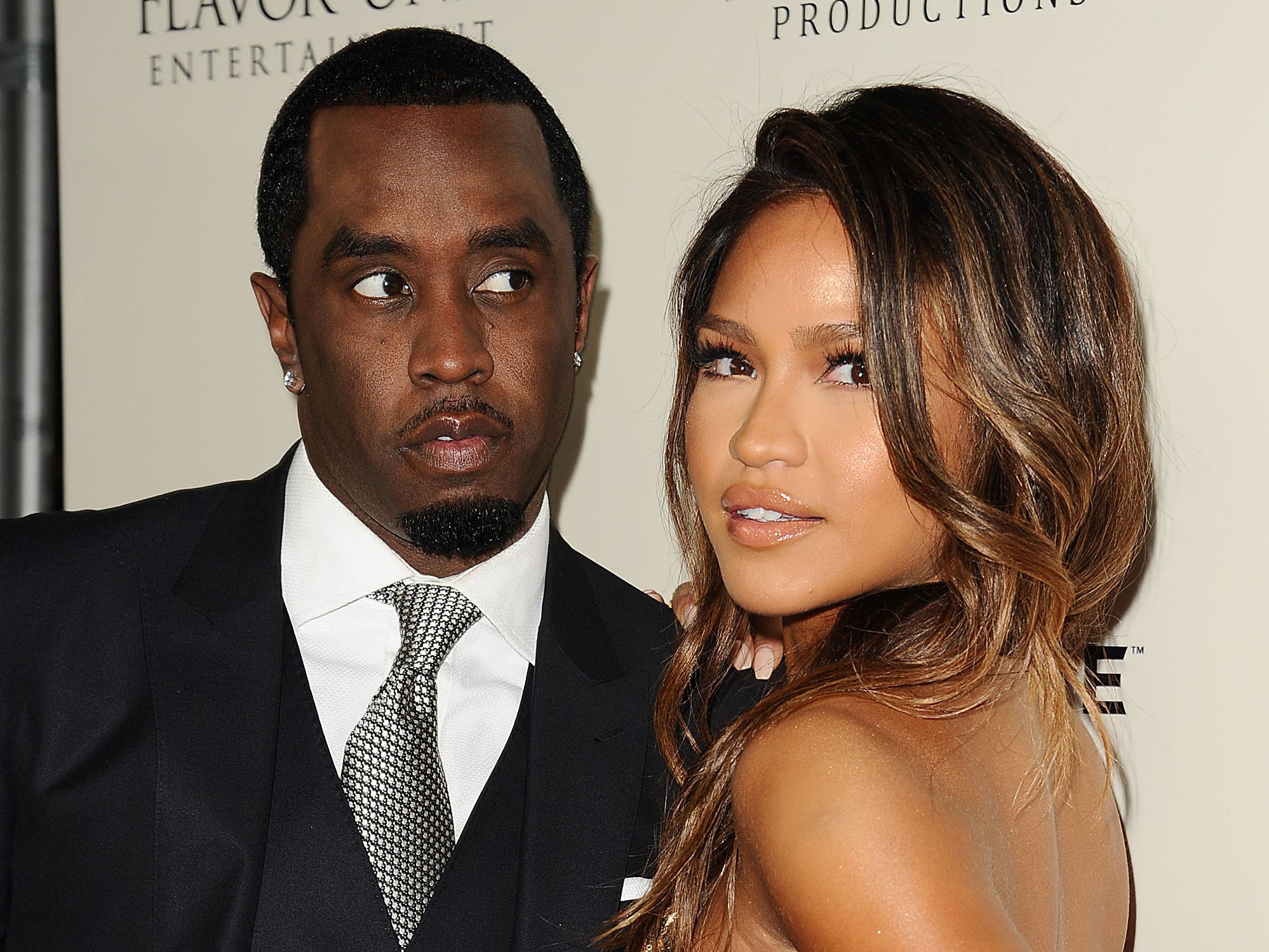 Sean Combs and Cassie Ventura attend the premiere of "The Perfect Match" at ArcLight Hollywood on March 7, 2016 in Hollywood, California.