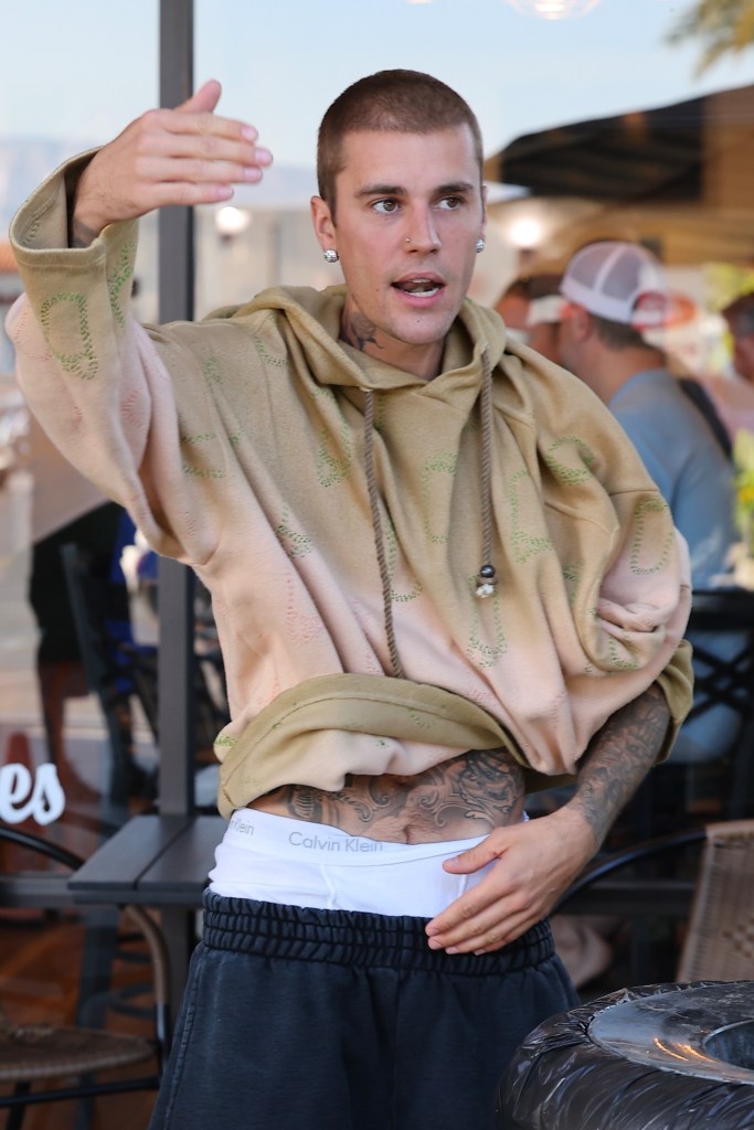 Justin Bieber in Palm Springs, Calif., in April 2025