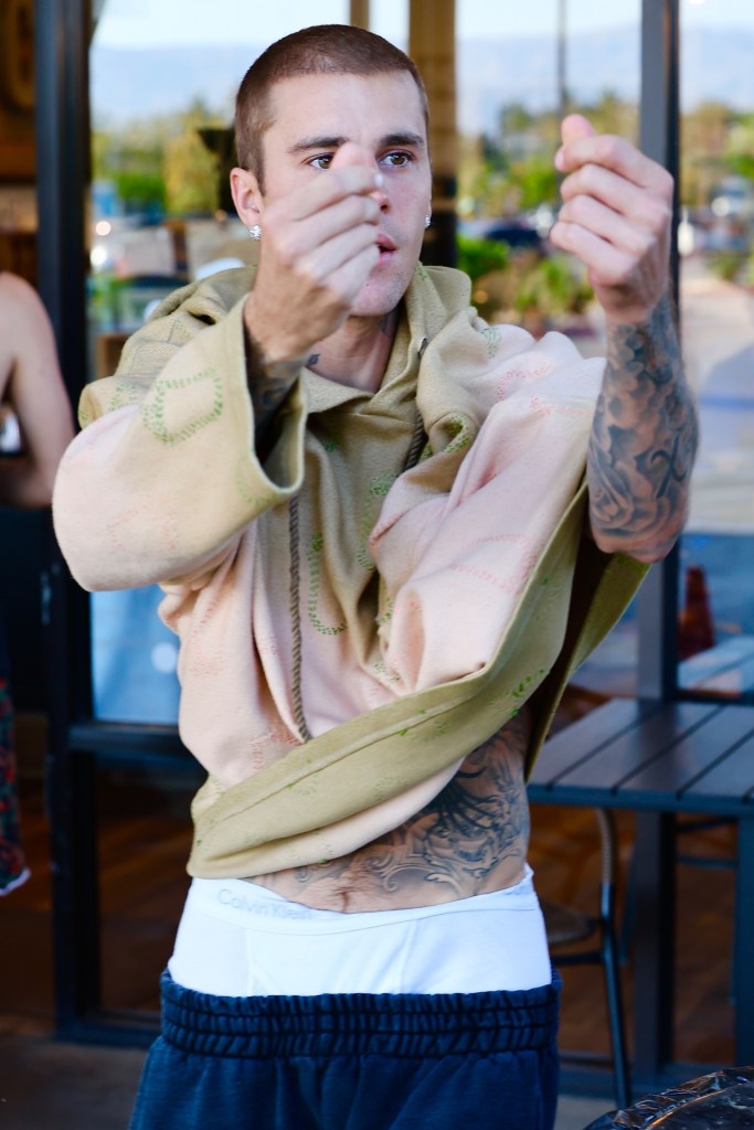 Justin Bieber in Palm Springs, Calif., in April 2025