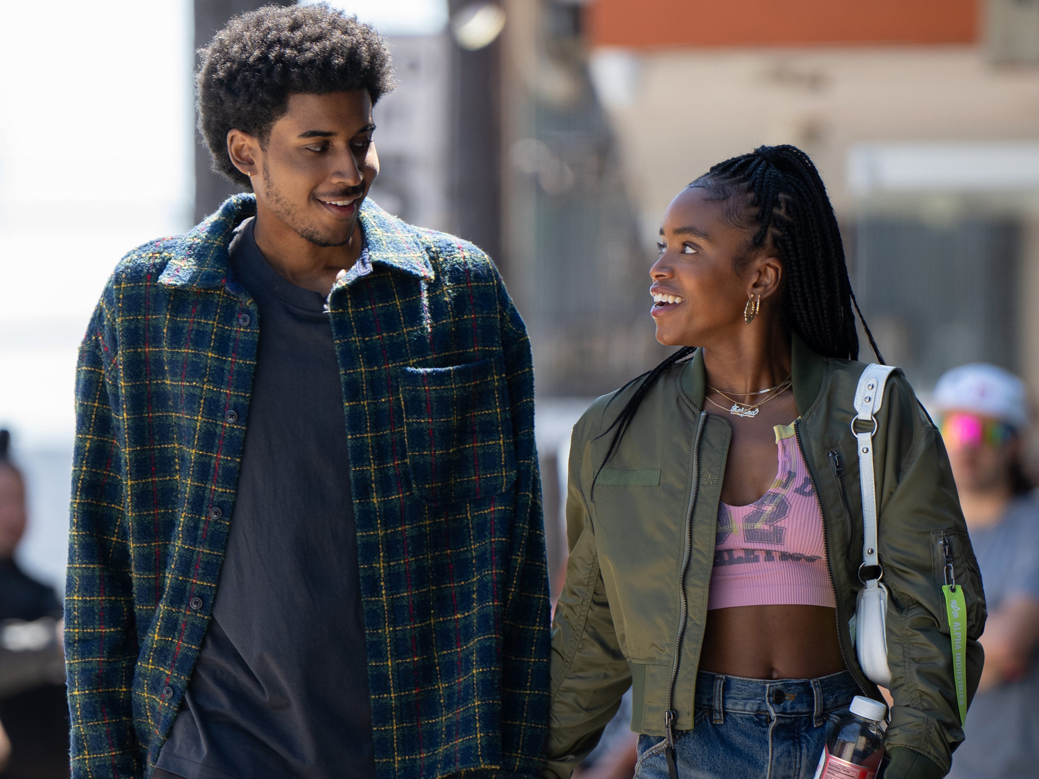 Michael Cooper Jr. as Justin Edwards and Lovie Simone as Keisha Clark in "Forever."