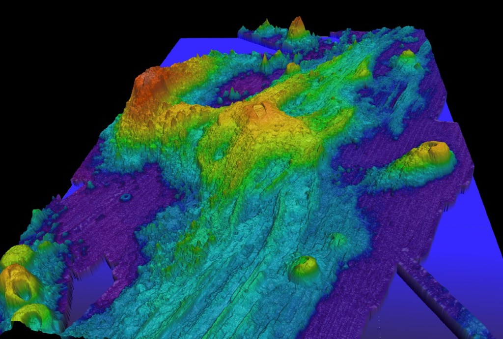 The Axial Seamount is located 4,626 feet below sea level.