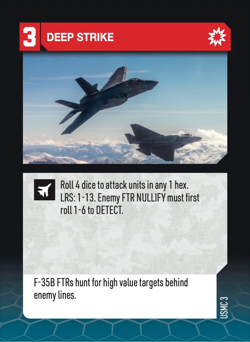 "Littoral Commander" players rely on capability cards like this one to hunt for their enemies and strike.