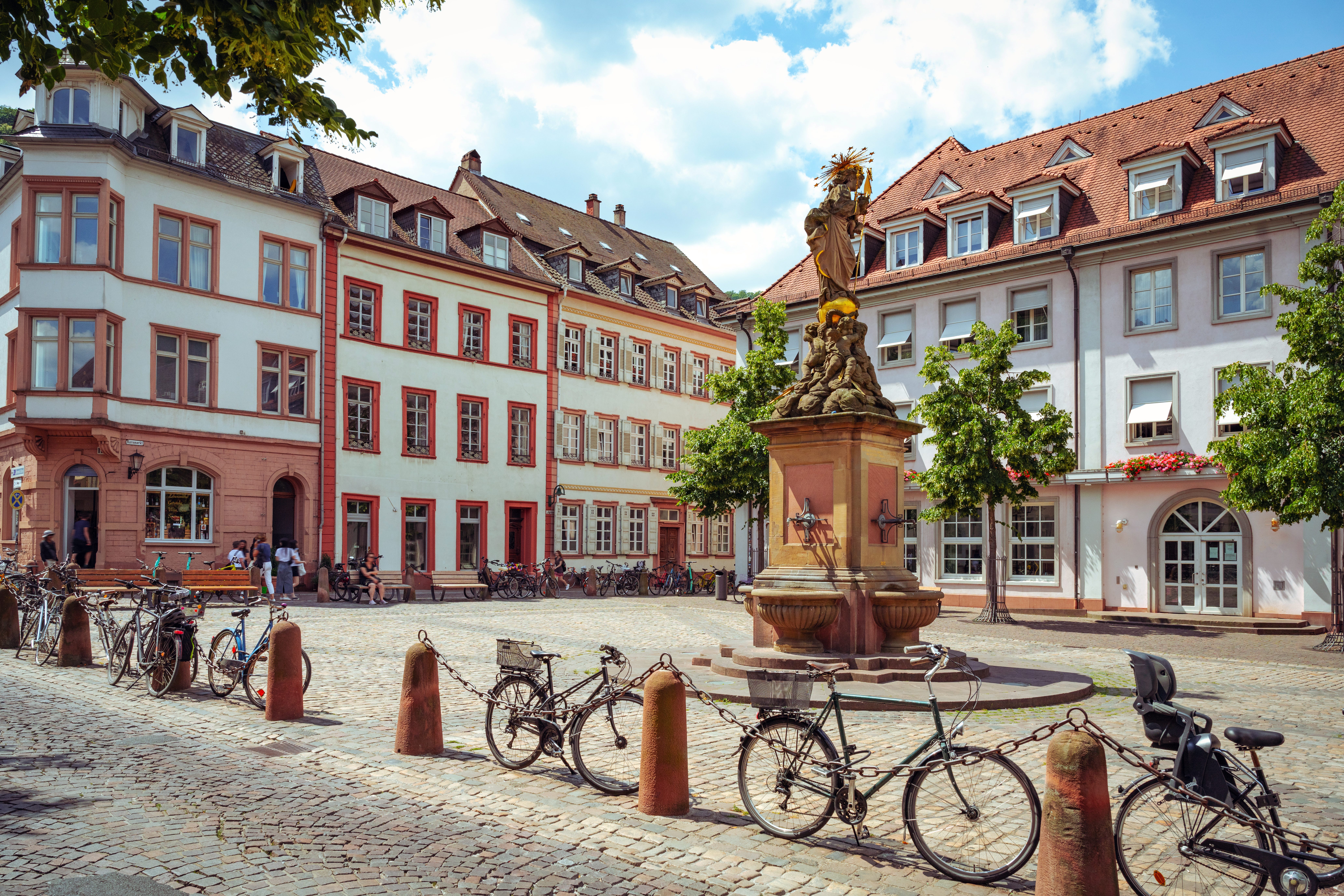 The Korn Market Square in Heidelberg.