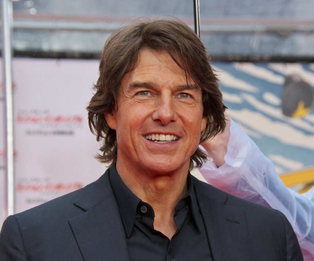 Tom Cruise smiling. 