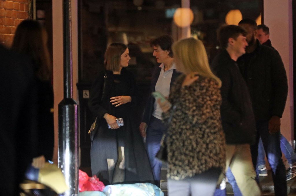 Ana de Armas outside of a restaurant in London with Tom Cruise.