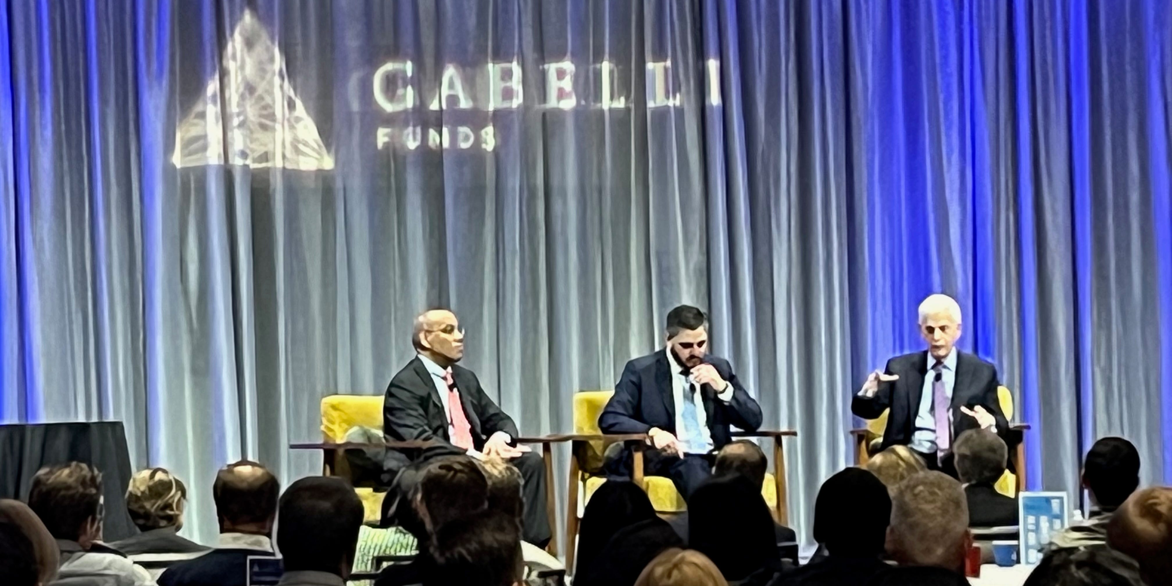 John Rogers, Chris Marangi, and Mario Gabelli pictured at the Gabelli Funds conference.