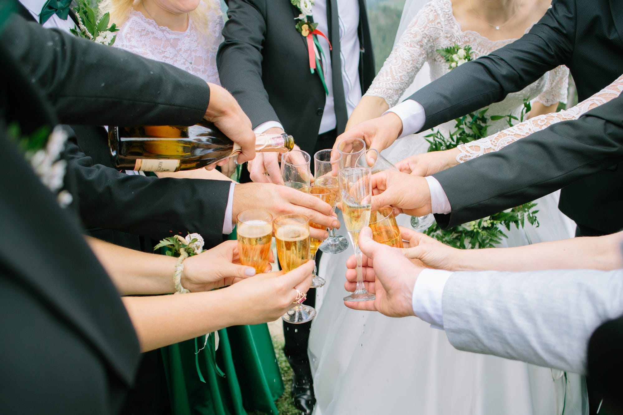 toast at a wedding