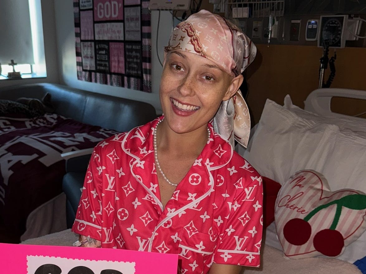 Breeze Hunter in her hospital room.