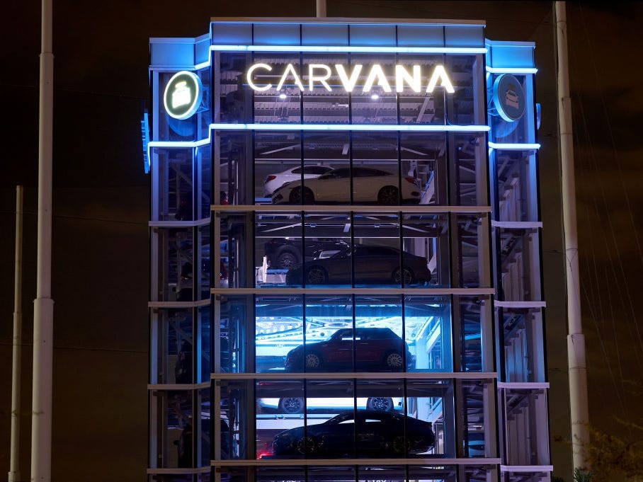 A Carvana used car "vending machine"