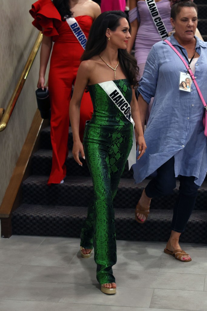 Jordan Hudson is seen at the Miss Maine USA event during a lunch break from rehearsal at the Holiday Inn in Portland, Maine.