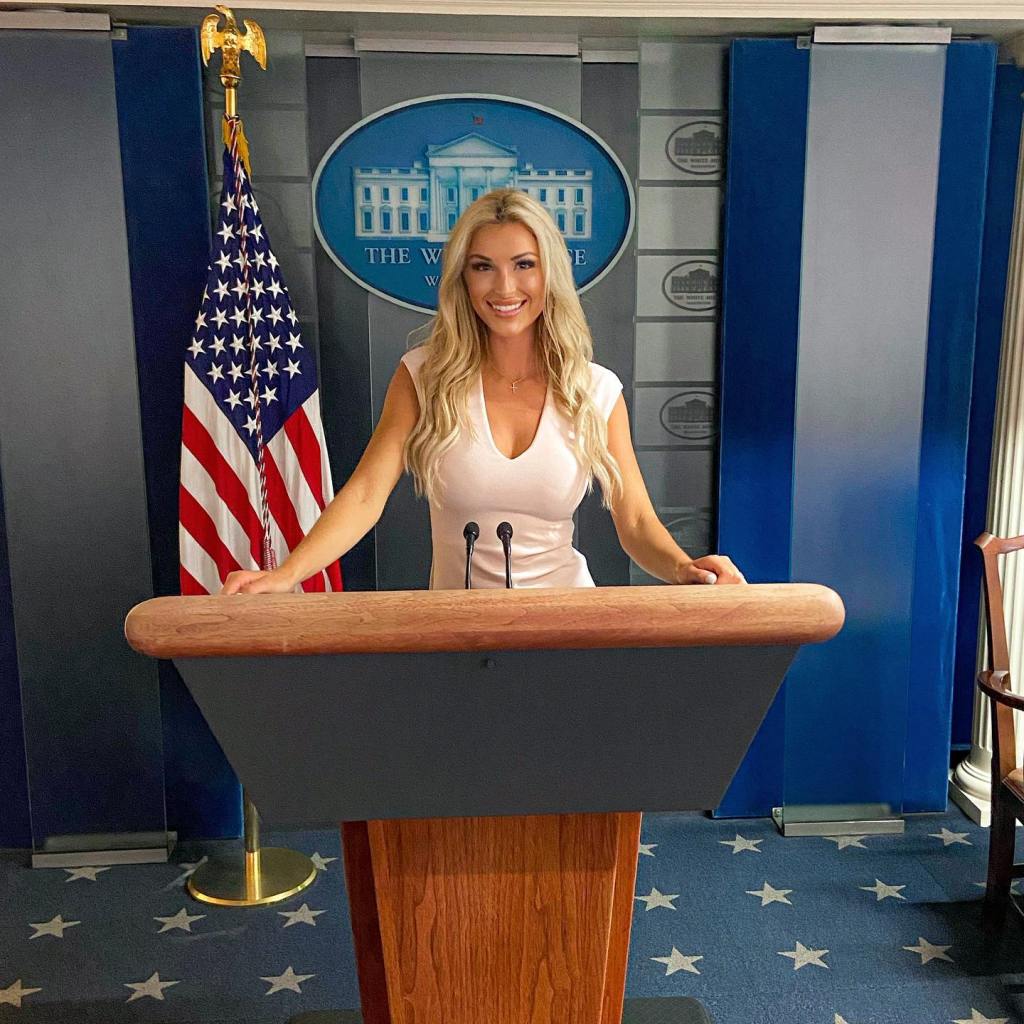 A photo shows Kinsey in the White House Briefing Room.