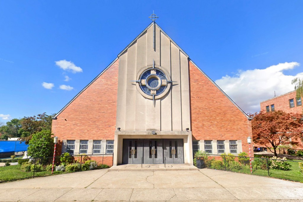 exterior of Our Lady of Fatima Roman Catholic Church in East Elmhurst