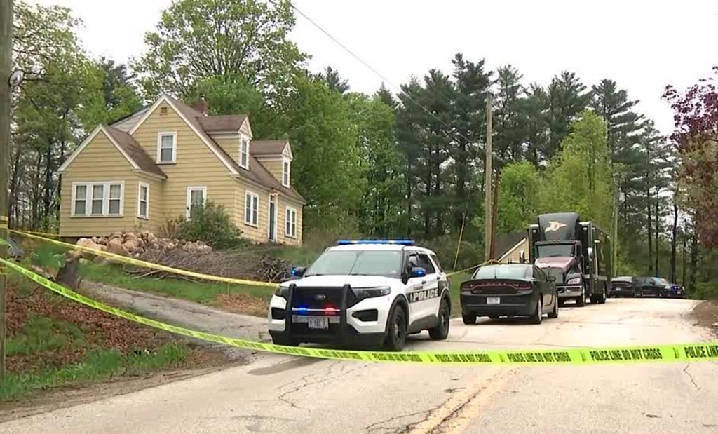 Authorities believe a New Hampshire mother killed her three-year-old son and then herself early Friday morning at 336 Pembroke Hill Road in Pembroke. [police cars and caution tape outside the home