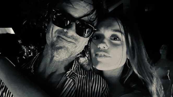 Walton Goggins and Aimee Lou Wood in a selfie. 