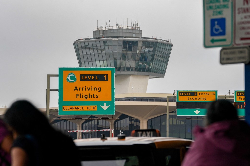 A United Airlines Station Operation Center stands at Newark Liberty International Airport in Newark, New Jersey, U.S., May 9, 2025. 