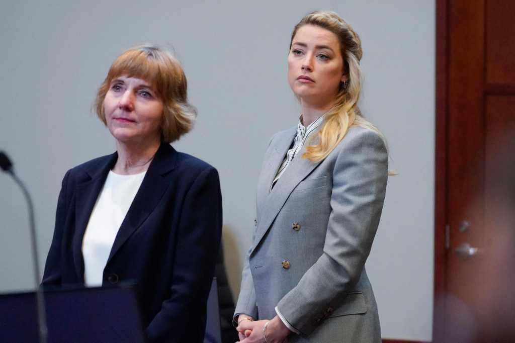 Amber Heard in court in May 2022