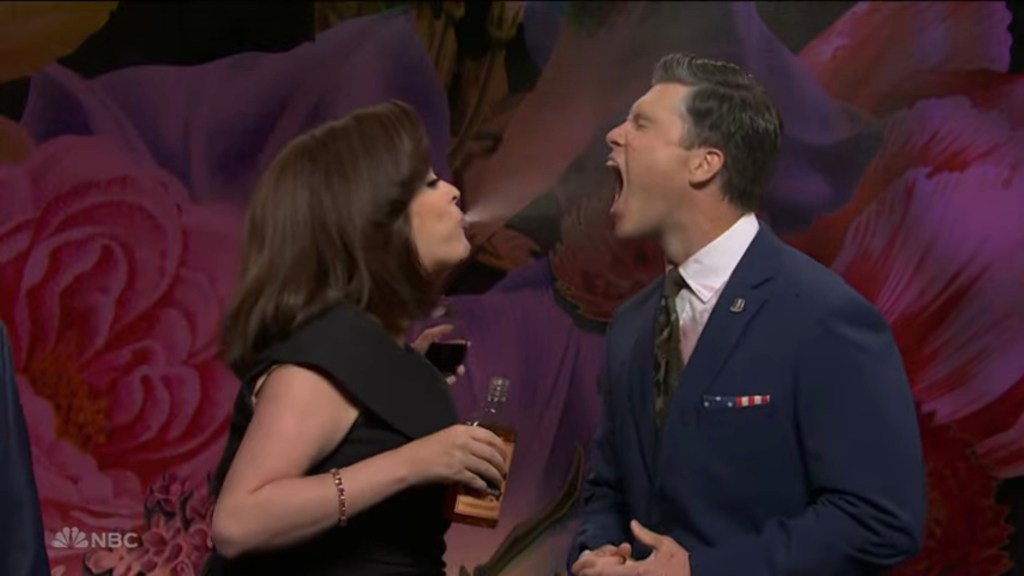 Cecily Strong and Colin Jost on NBC's 