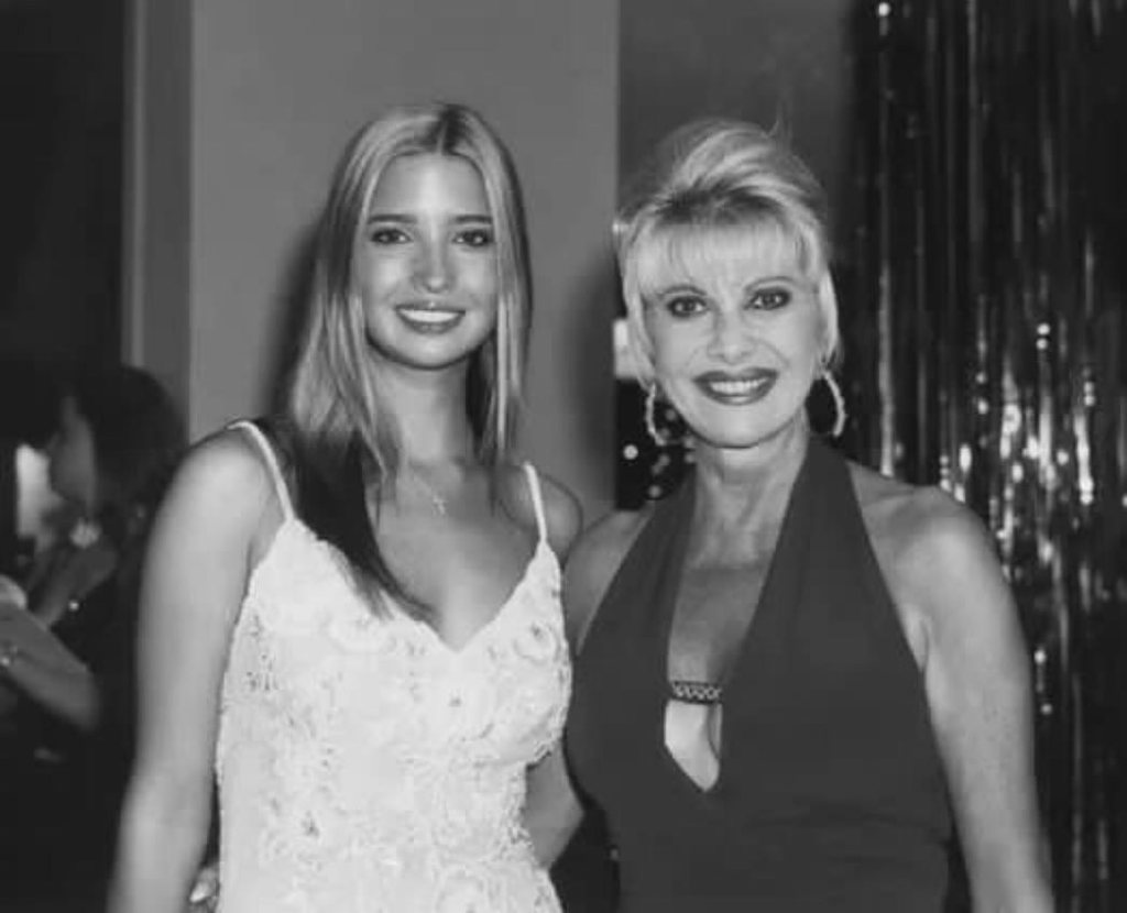 Ivanka and Ivana Trump pose together.