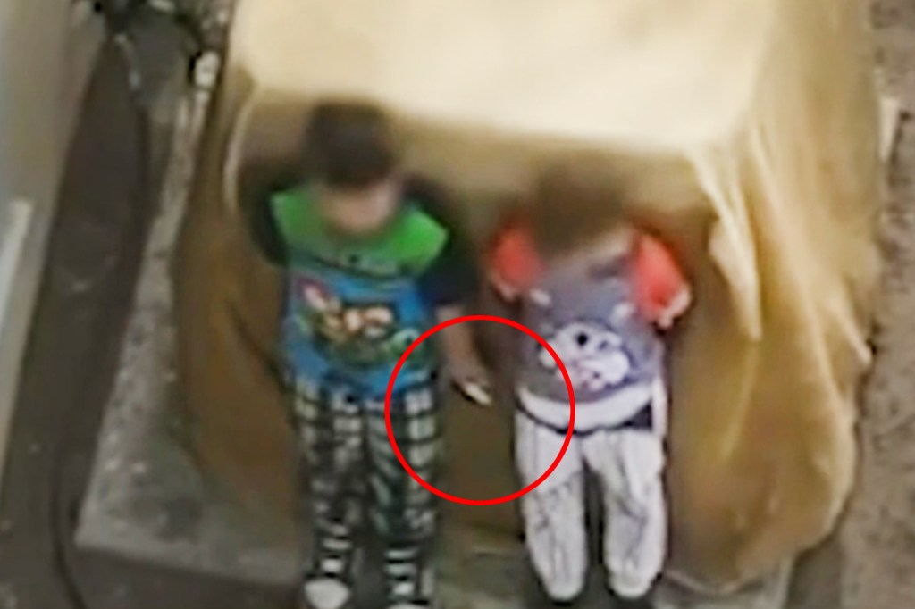Footage of two boys aged 7 and 9 with a loaded handgun in New Mexico during a Feb. 16 incident.