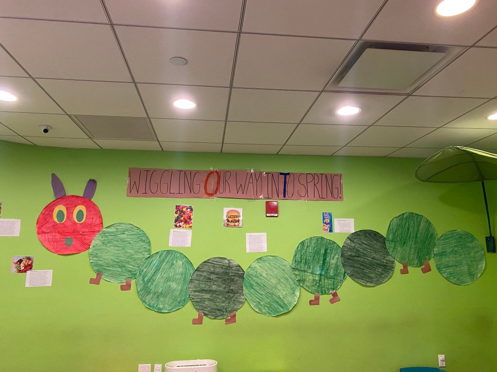 Student artwork displayed on the wall of the now-closed Smile Center, a special needs therapy gym in Manhattan.