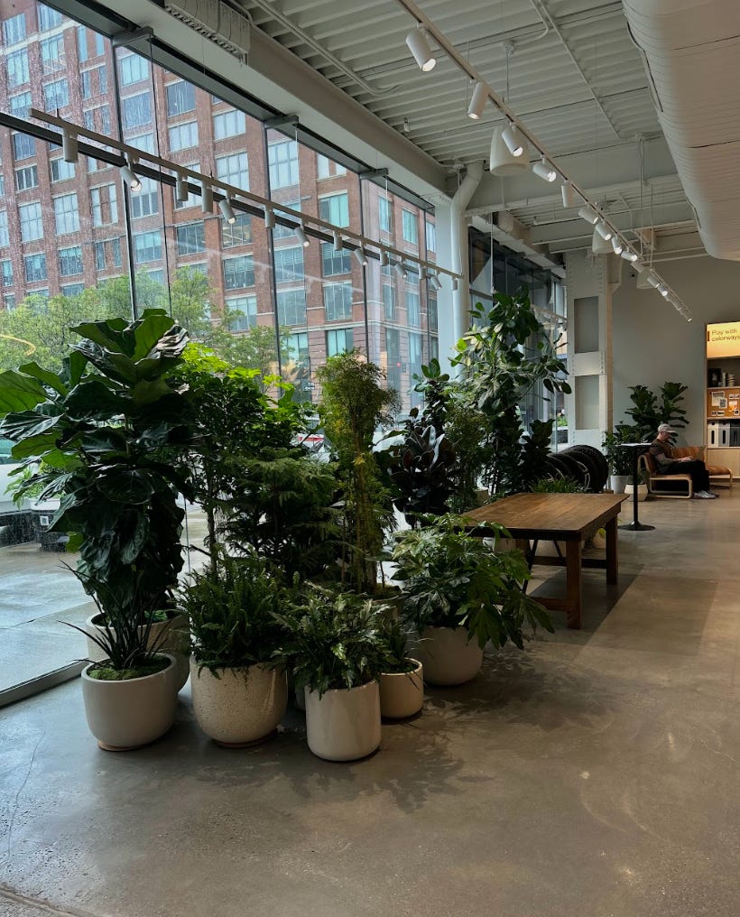 Plants at Rivian concept space
