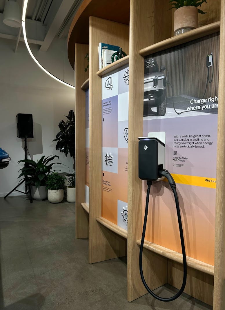 Rivian charger at the concept experience