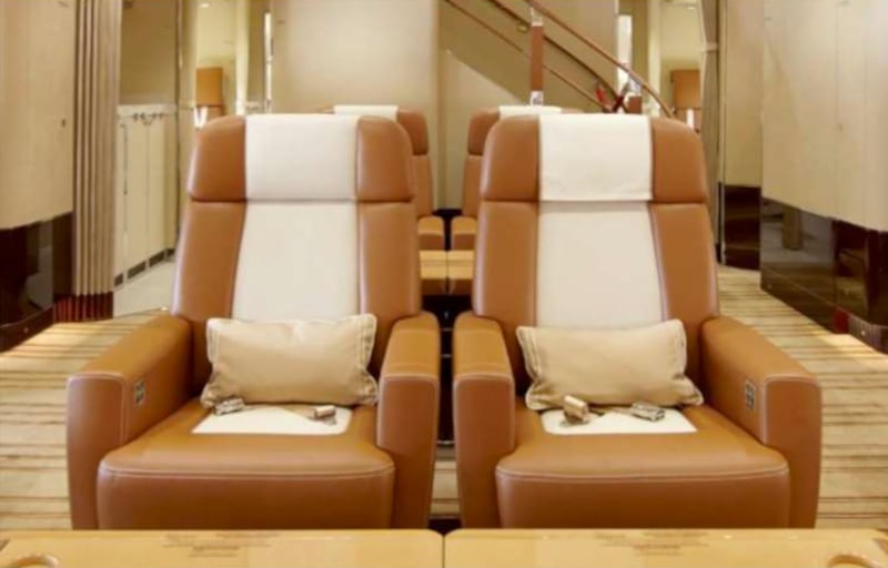 The aft double seating area.