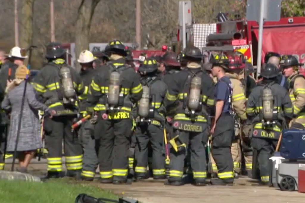 Firefighters rescued about 30 people from the blaze.