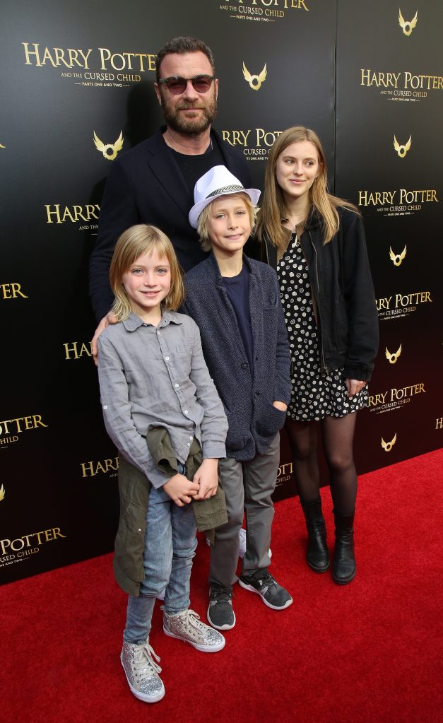 Liev Schreiber with Sasha and Kai in 2018. 