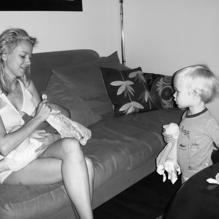 Naomi Watts with Sasha and Kai in a throwback photo. 