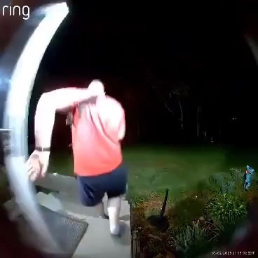 John Reilly seen running out his front door