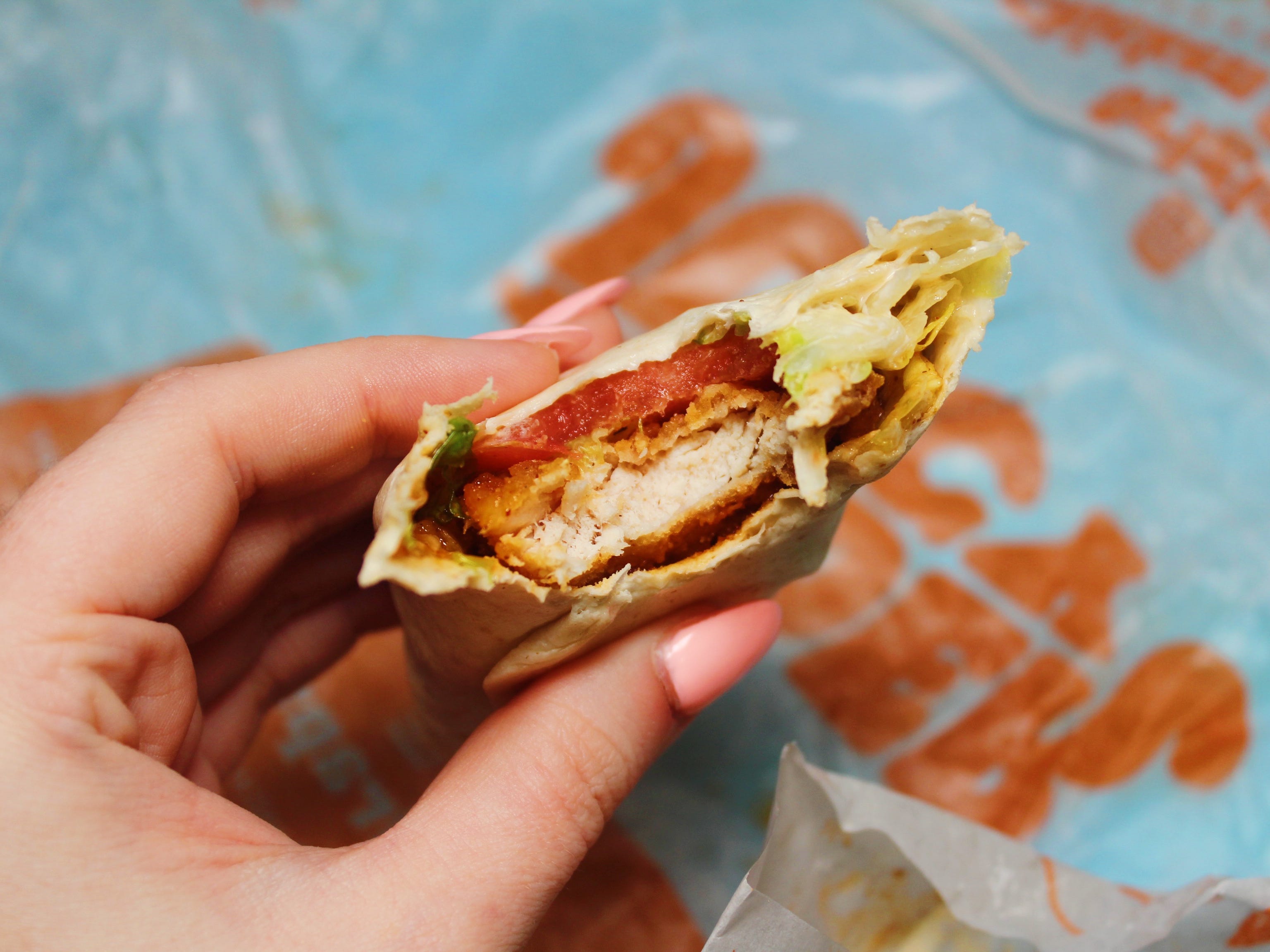 burger king fiery crispy chicken wrap