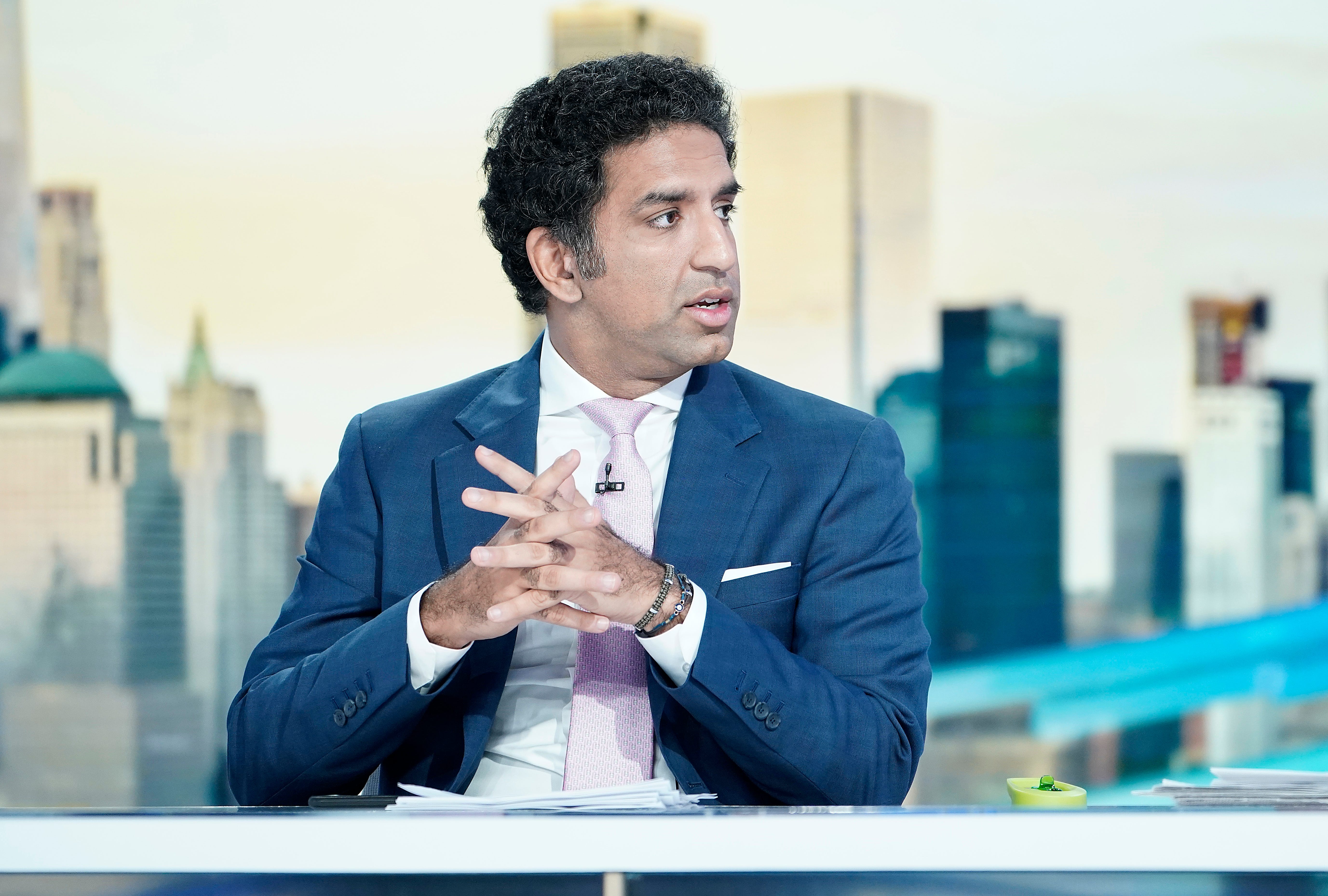 Omeed Malik at the set of Fox Business Network Studios