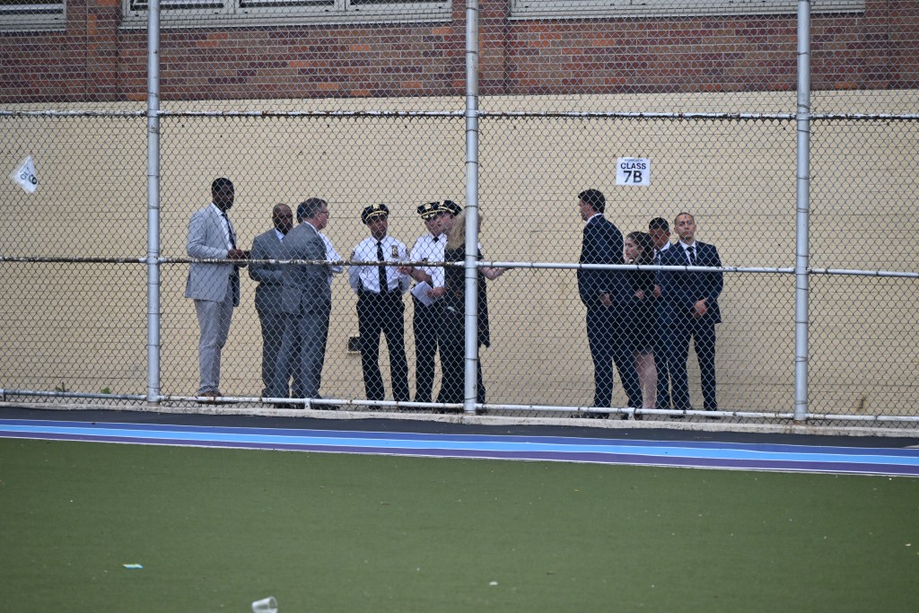 Police scene at 800 Home Street Bronx where a 16-year-old female was fatally shot in a schoolyard
