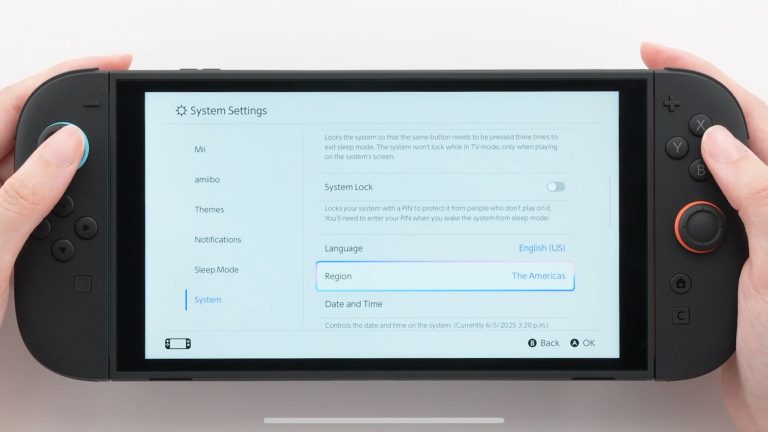 The new System Lock setting on Nintendo Switch 2.