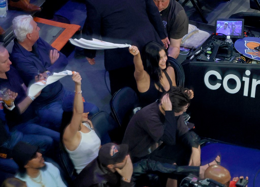 Kendall Jenner joins Kylie Jenner and Timothée Chalamet for a date night at the New York Knicks vs. Boston Celtics game