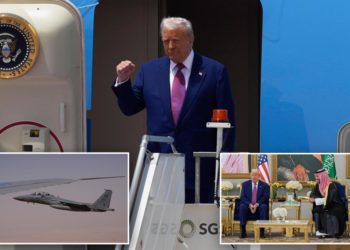 Trump arrives in Saudi Arabia — after Air Force One receives fighter-jet escort
