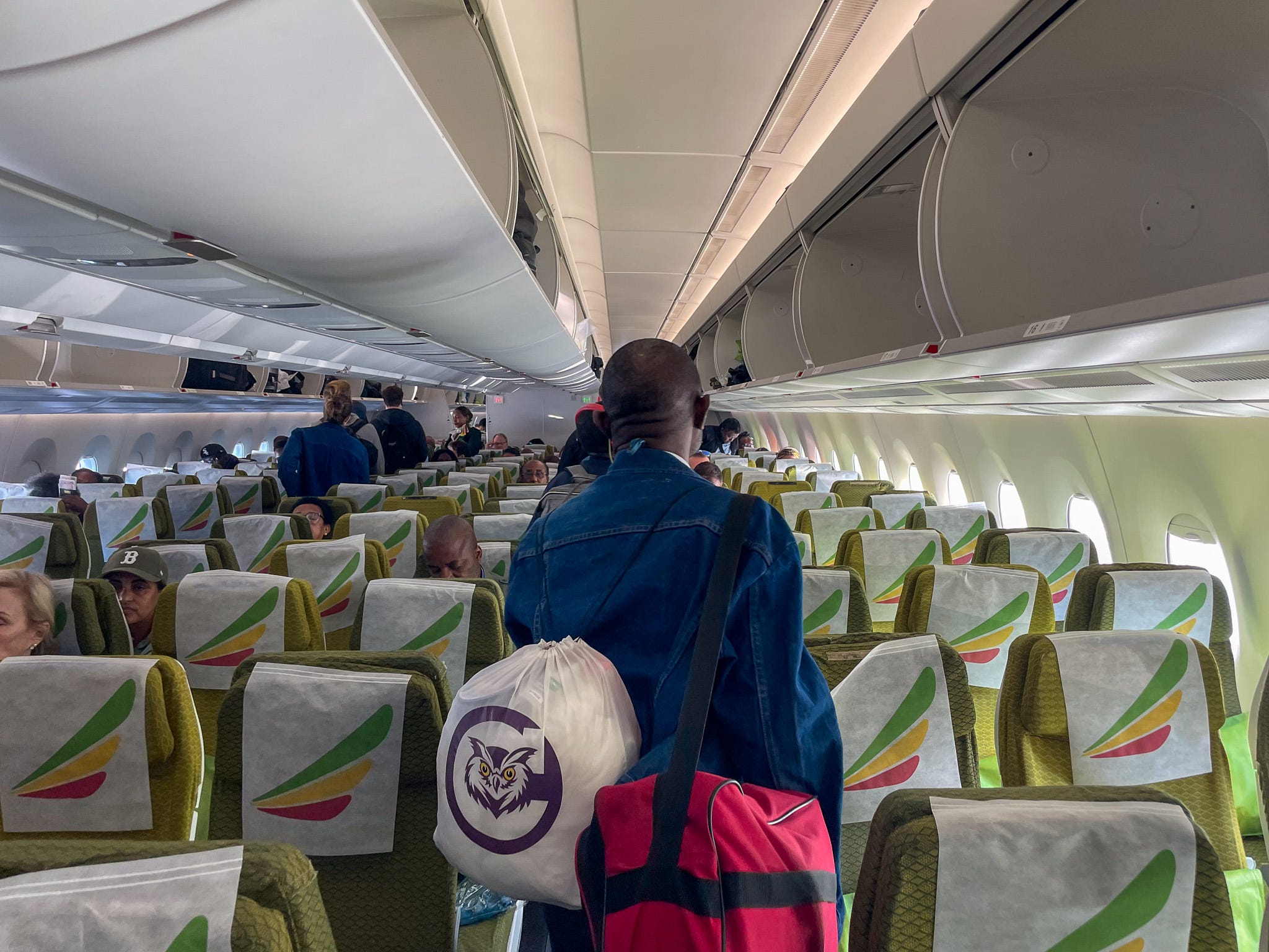 A view of the Ethiopia Airlines flight.