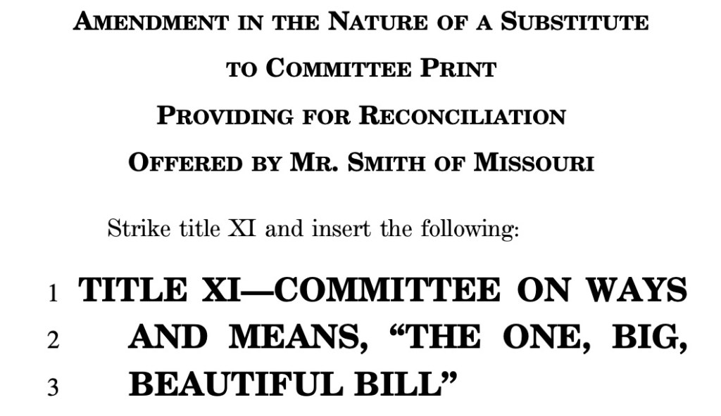 Document on 'The one, big, beautiful bill