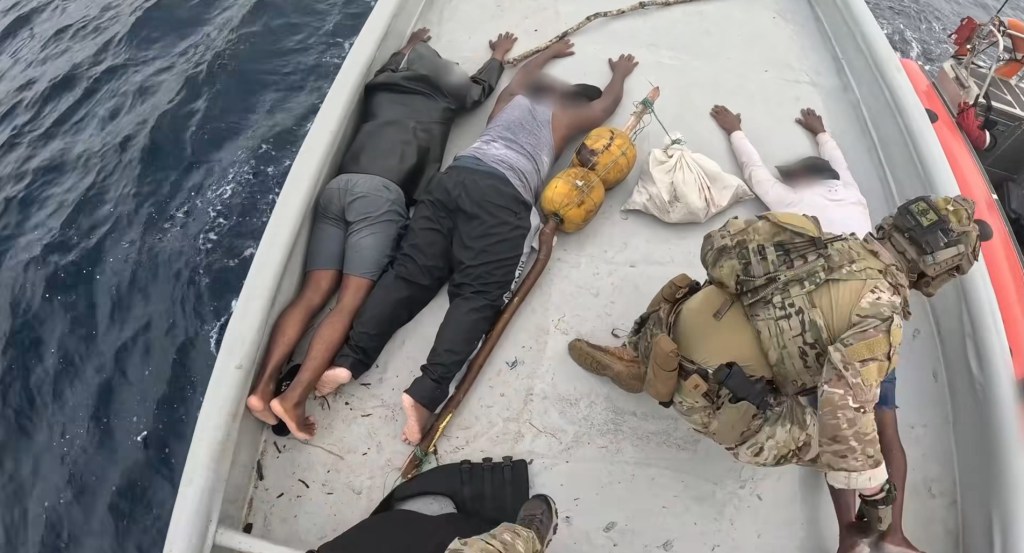 Dramatic arrest of suspected drug smugglers in open ocean captured in a viral Coast Guard video