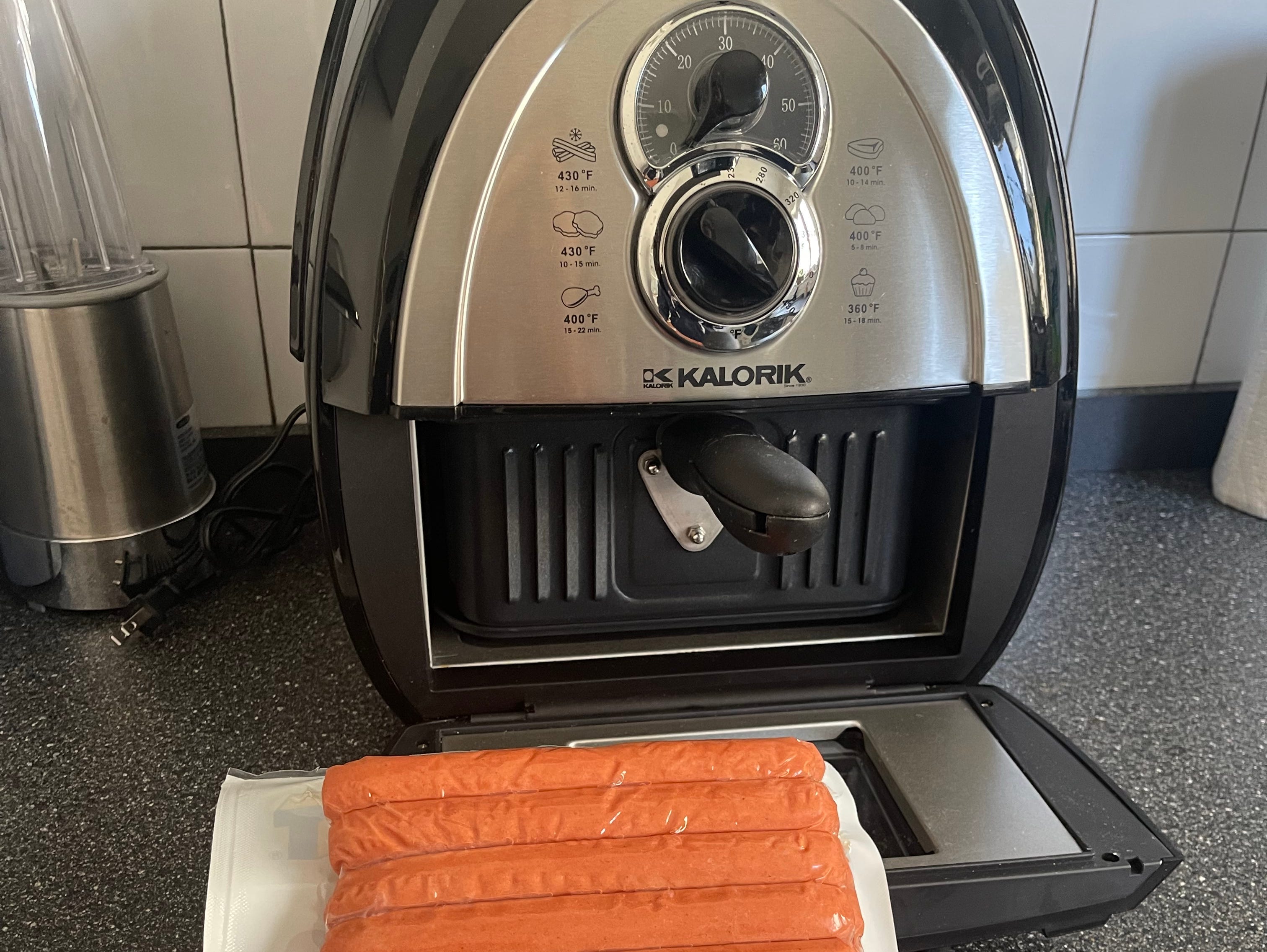 I used an air fryer to make a few hot dogs.