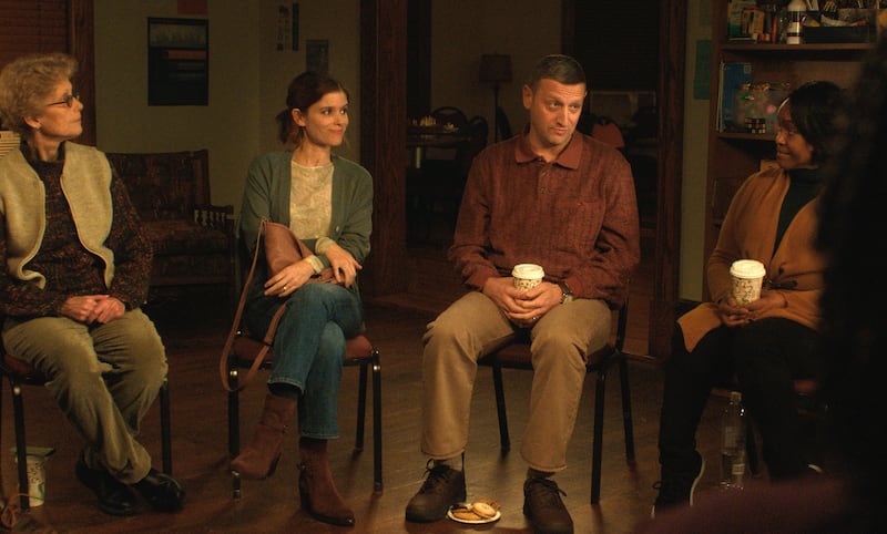 Kate Mara and Tim Robinson in Friendship.