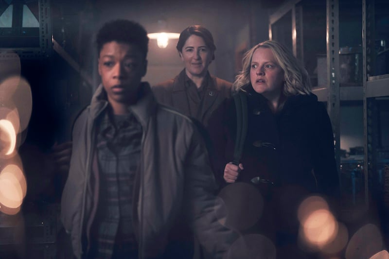 Samira Wiley, D'Arcy Carden, and Elisabeth Moss.