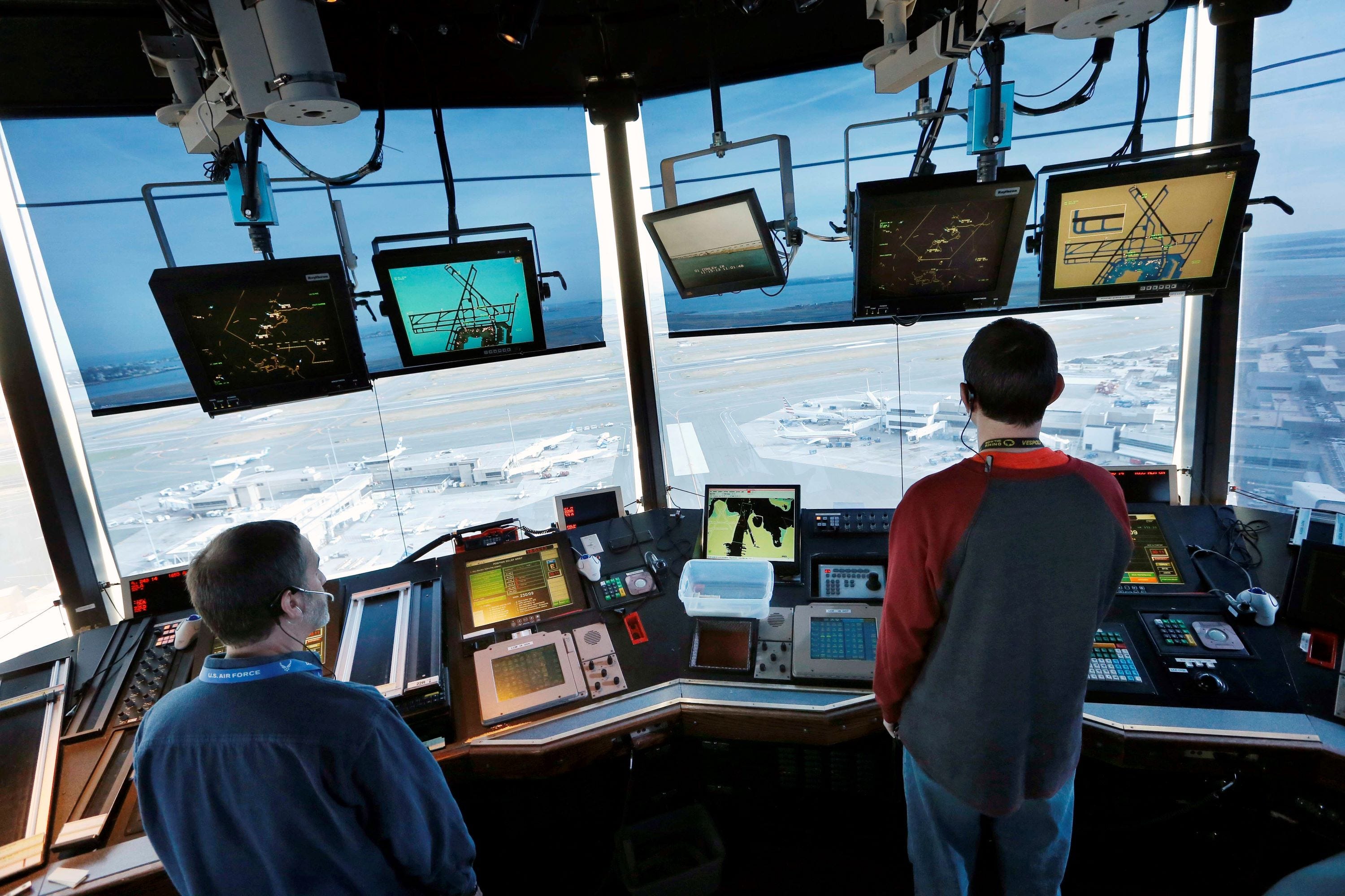 Controllers at Boston Logan airport.