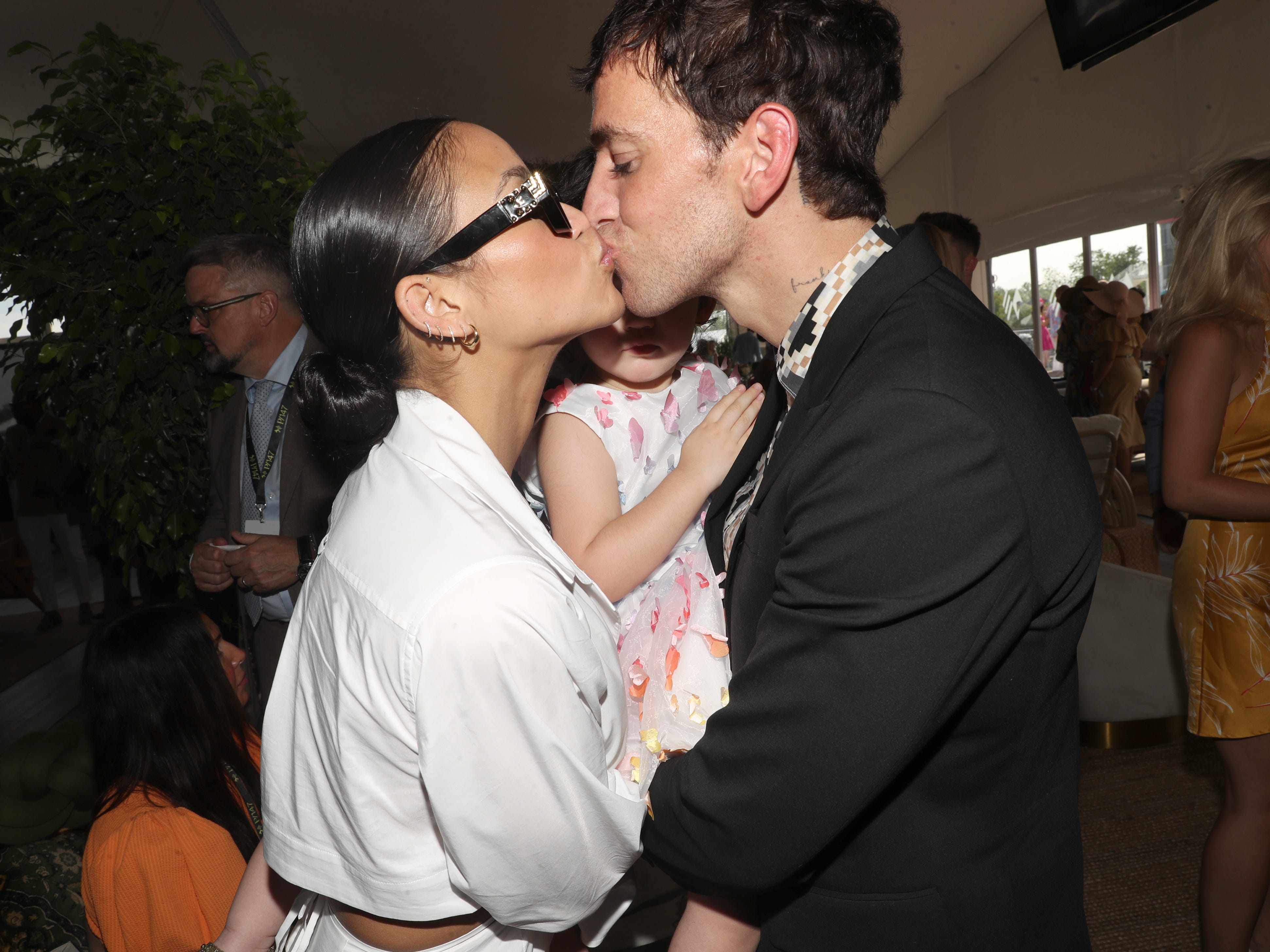 Cassie Ventura and Alex Fine attend The 147th Preakness hosted by 1/ST at Pimlico Race Track in May 2022 in Baltimore City.