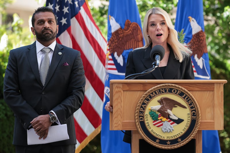 Kash Patel and Pam Bondi.