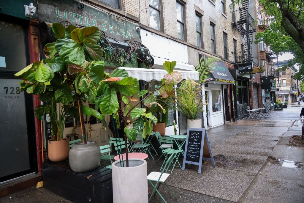 outside of little zelda with plants