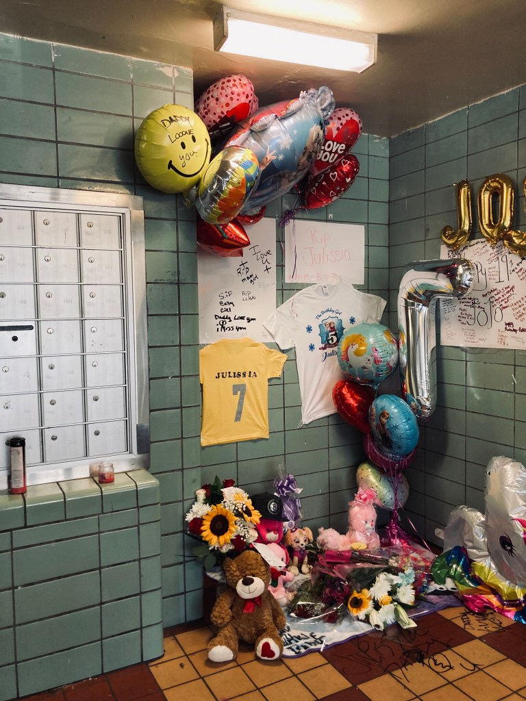 Memorial for Julissia Batties.