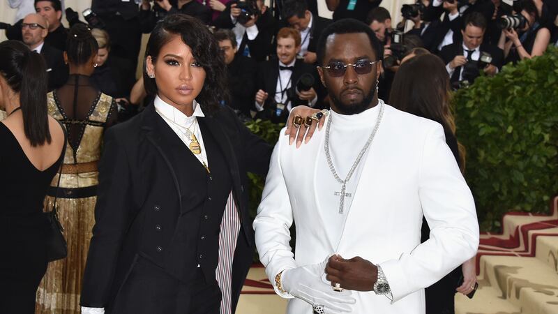 Cassie Ventura and Sean “Diddy” Combs attend the Heavenly Bodies: Fashion & The Catholic Imagination Costume Institute Gala at The Metropolitan Museum of Art on May 7, 2018, in New York City.